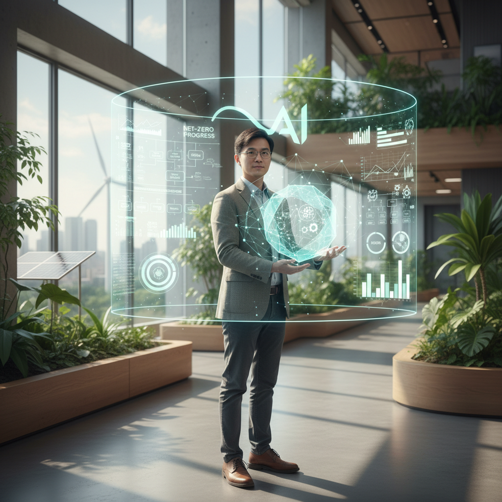 AI 驅動企業永續轉型，涵蓋 ESG 實踐、碳管理與綠色金融的完整藍圖