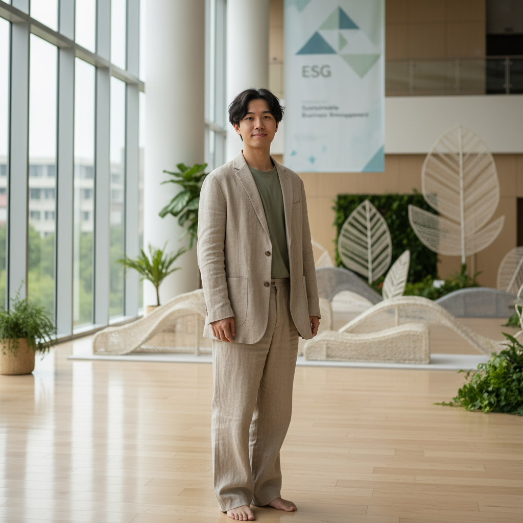 專業顧問在ESG標語前說明企業治理的重要性